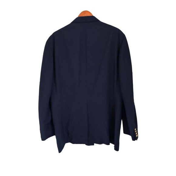 PAUL STUART Sport Blazer 100% Wool Navy Blue Jacket Gold Buttons Size 48/XLong - Picture 9 of 13
